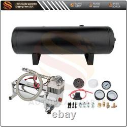 12V 200PSI Air Compressor 3G Tank Air Horn Kit For Truck Car Train Loud System