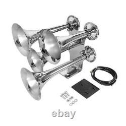 12V/24V Truck Air Horn 150DB 4 Trumpet Horns Kit universal for Car Train Boat