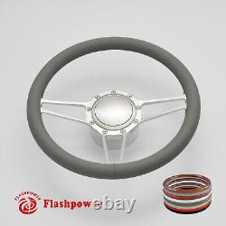 14 Billet Aluminum 9 Hole Steering Wheel Kit With Horn Button & Adapter