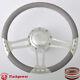 14 Billet Aluminum 9 Hole Steering Wheel Kit with Horn Button & Adapter