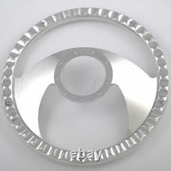 14 Billet Aluminum 9 Hole Steering Wheel Kit with Horn Button & Adapter