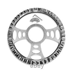 14 Billet Cruisin Steering Wheel Half Wrap with 9 Holes Adapter & Horn Button