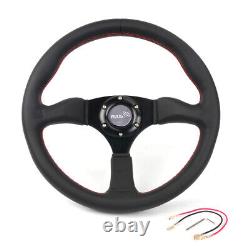 14 Genuine Leather Steering Wheel Quick Release Hub Adapter For Civic EK 96-00