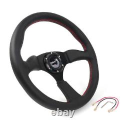 14 Genuine Leather Steering Wheel Quick Release Hub Adapter For Civic EK 96-00