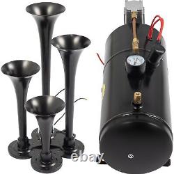 150DB Train Horns Kit with 4 Trumpet Air Horn 12V Compressor for Any Vehicle