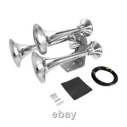 150DB Truck Air Horn 3 Trumpet Horns Kit Universal for Car Train Boat 12V/24V