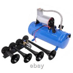 150db Air Horn Truck Train Horns Kit 12V 6L Compressor 4 Trumpet JY