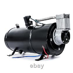 150psi For Truck Car Pickup Loud System 4 Trumpets Train Horn with 1G Air Tank Kit