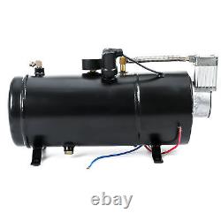 150psi For Truck Car Pickup Loud System 4 Trumpets Train Horn with 1G Air Tank Kit