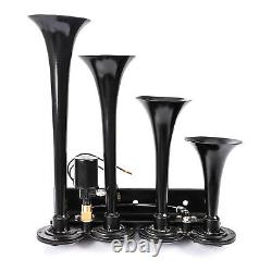 150psi For Truck Car Pickup Loud System 4 Trumpets Train Horn with 1G Air Tank Kit