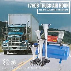 178DB 4 Horn Kit with 150 PSI 12V Air Compressor 6L Reservoir (1.6 Gallons 12V)