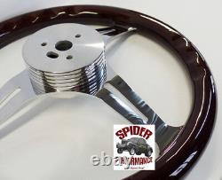 1948-1959 Chevy pickup steering wheel BOWTIE 15 DARK MAHOGANY WOOD