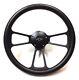 1948-59 Chevy Apache Truck Steering Wheel Kit Black PBK Billet withBoss Kit & Horn