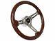 1953-57 Chevrolet 150 6-Bolt Mahogany Wood Steering Wheel Kit, One Fifty Button