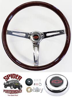 1955-1956 Chevrolet steering wheel RED BOWTIE 15 MUSCLE CAR WOOD