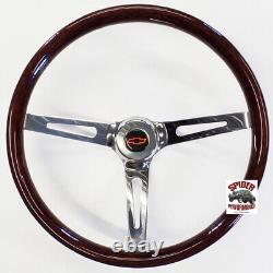 1955-1956 Chevrolet steering wheel RED BOWTIE 15 MUSCLE CAR WOOD