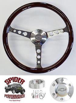 1955-1956 Chevy steering wheel BOWTIE 15 CLASSIC MAHOGANY