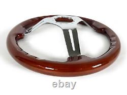 1955-68 Chevrolet Bel Air 6-Bolt Mahogany Wood Steering Wheel Kit, Bel Air Logo