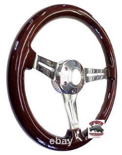 1960-1962 Ford Falcon steering wheel 14 VINTAGE MAHOGANY WOOD