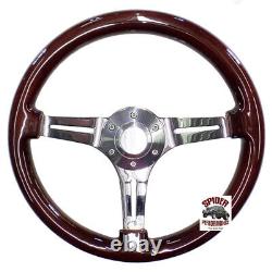 1960-1962 Ford Falcon steering wheel 14 VINTAGE MAHOGANY WOOD