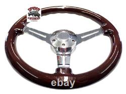 1960-1962 Ford Falcon steering wheel 14 VINTAGE MAHOGANY WOOD