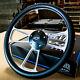 1960-1969 Chevy Pick Up Truck 14 Polished & Black Vinyl Steering Wheel Kit