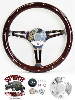 1960-1969 Chevy pickup steering wheel 14 DARK MAHOGANY WOOD