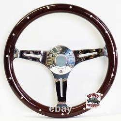 1960-1969 Chevy pickup steering wheel 14 DARK MAHOGANY WOOD