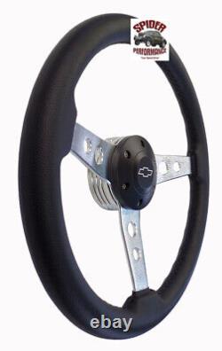 1960-1969 Chevy pickup steering wheel BOWTIE 14 CLASSIC LEATHER