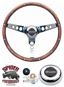 1960-1969 Suburban GMC pickup steering wheel 13 1/2 CLASSIC WALNUT