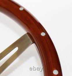 1964 1965 1966 Pontiac GTO Wood Steering Wheel 15 High Gloss Grip with Rivets