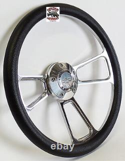 1964-1966 Chevrolet steering wheel 14 BOWTIE POLISHED BILLET