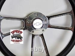 1964-1966 Chevrolet steering wheel 14 BOWTIE POLISHED BILLET