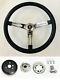 1965-1969 Mustang Black Steering Wheel Foam Grip Chrome Spokes Mustang Cap 15