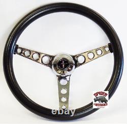 1965-1969 Mustang steering wheel PONY 14 1/2 CLASSIC CHROME