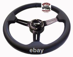 1967-1968 CHEVY steering wheel SS 13 3/4 LEATHER BRUSHED