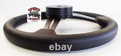 1967-1968 CHEVY steering wheel SS 13 3/4 LEATHER BRUSHED