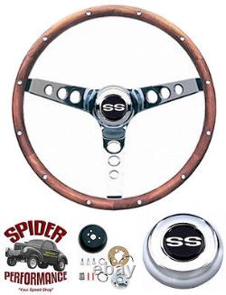 1967-1968 Chevy steering wheel SS 13 1/2 CLASSIC WALNUT