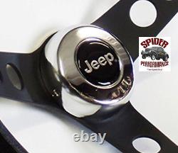 1967-1975 Jeep CJ5 CJ6 steering wheel 13 1/2 CLASSIC BLACK