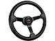 1967-68 Pontiac Firebird 6-Bolt Black Solid Leather Steering Wheel Kit, Classic