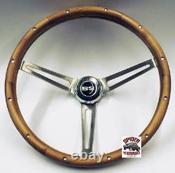 1967 Camaro steering wheel SS 15 MUSCLE CAR WALNUT WOOD