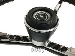 1967 Ford Mustang Reproduction OE Black Steering Wheel Kit, Horn Pad, Horn Ring