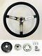 1968 1969 Charger Dart Coronet Black and Chrome Steering Wheel 15 with Horn Kit