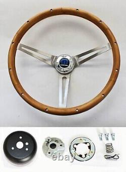 1968 1969 Charger Dart Coronet Grant Wood Steering Wheel Walnut 15