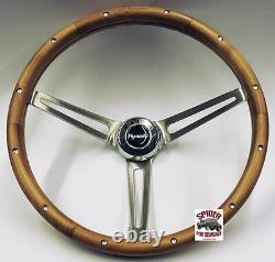 1968-1969 Plymouth steering wheel 15 MUSCLE CAR WALNUT WOOD rim