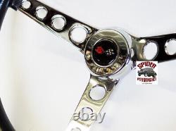 1968-1979 Corvette steering wheel CROSSED FLAGS 14 1/2 CLASSIC CHROME