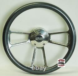 1968 Camaro steering wheel SS 14 CARBON FIBER POLISHED BILLET