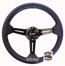 1969-1989 Camaro steering wheel 13 3/4 LEATHER BRUSHED