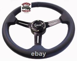 1969-1989 Camaro steering wheel 13 3/4 LEATHER BRUSHED