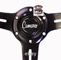 1969-1989 Camaro steering wheel 13 3/4 LEATHER BRUSHED